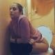 An Eastern-European girl sits on a toilet and shits with nice, solid plops while staring at the camera. She wipes her ass and shows us her dirty TP when done. Presented in 720P HD. Over 4.5 minutes.